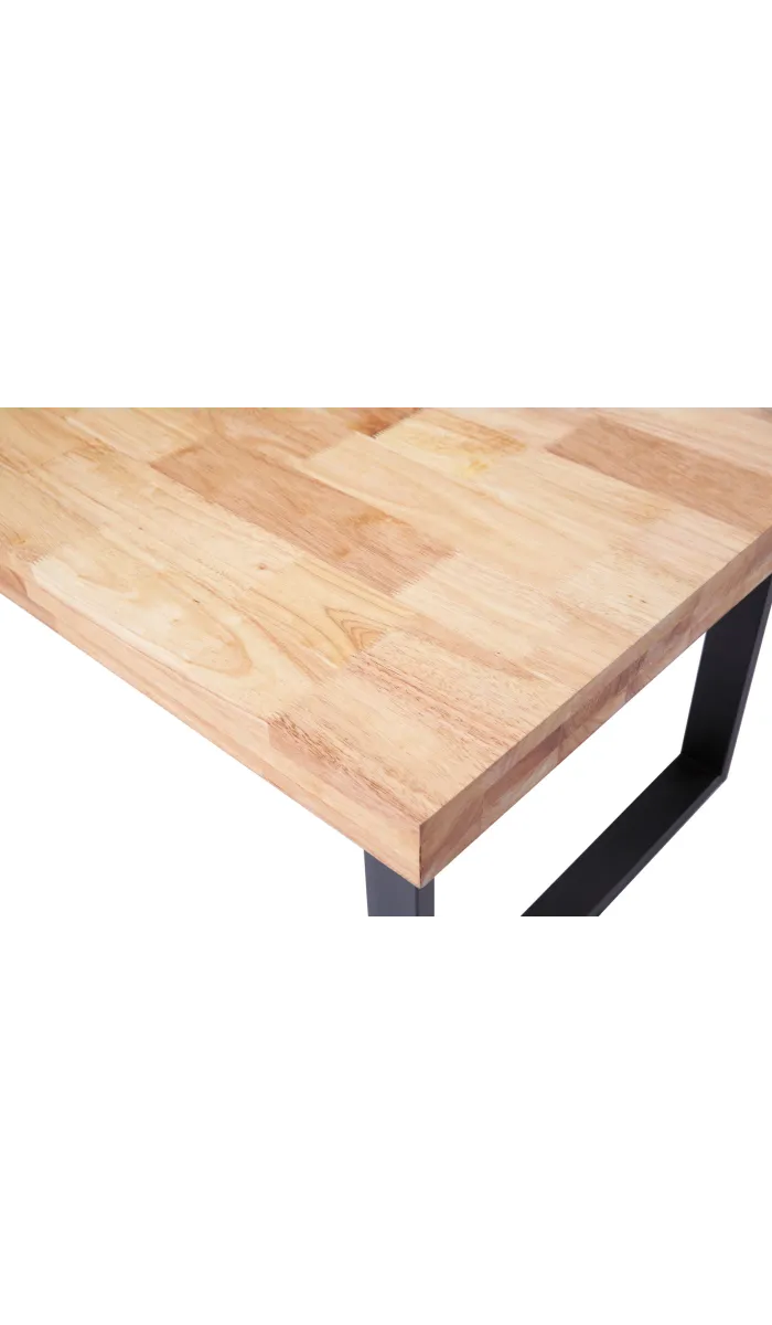 Mesa centro Natural roble nordish-negro 120x60 cm