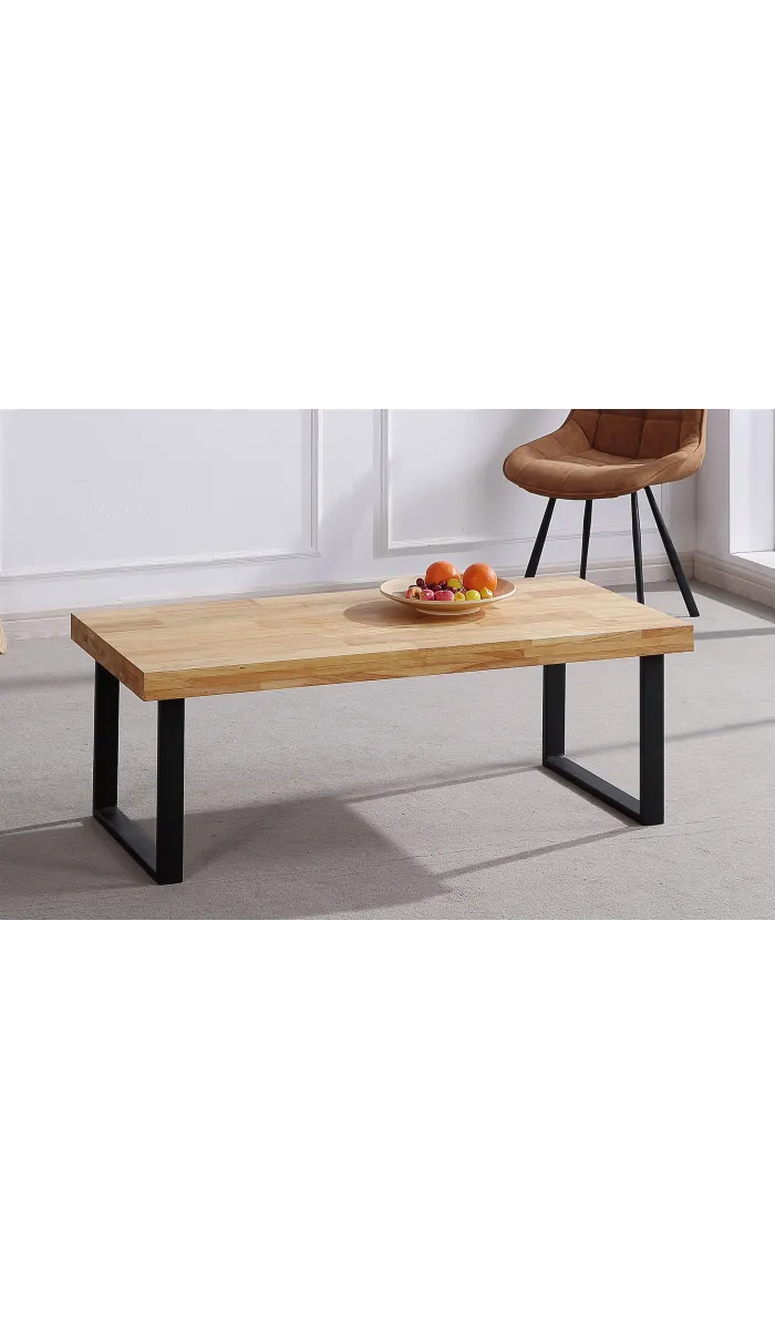 Mesa centro Natural roble nordish-negro 120x60 cm