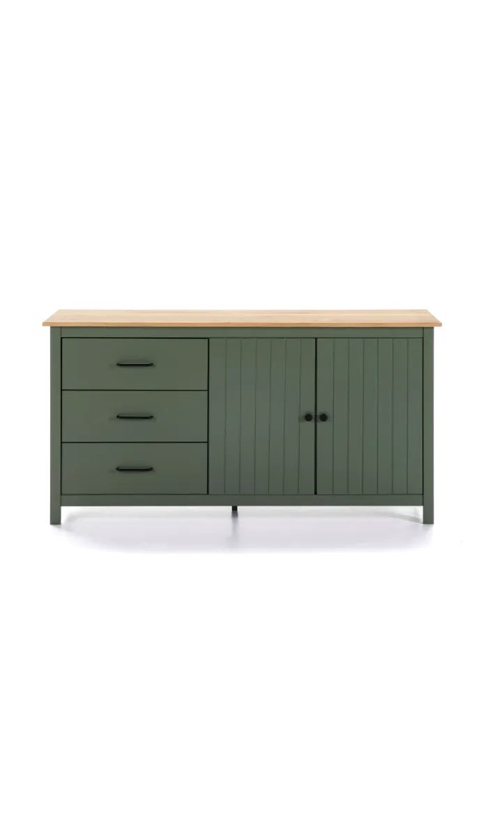 Aparador nórdico verde Mariana 150x40x80 cm