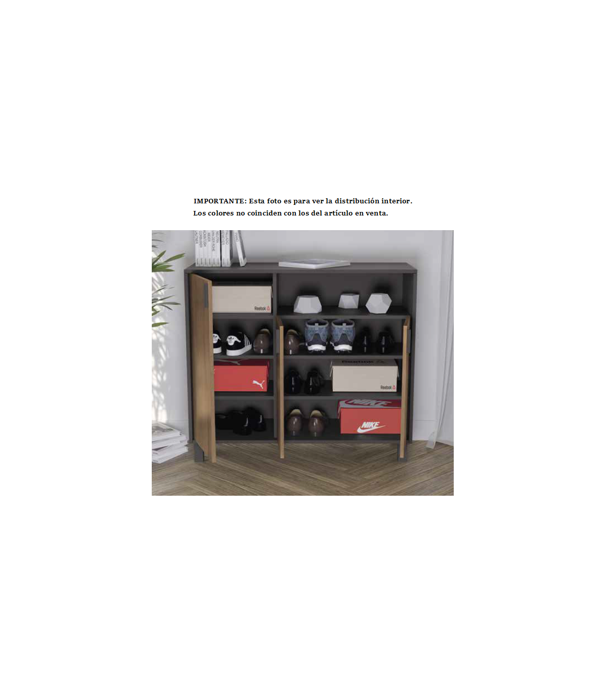 Mueble zapatero con 3 Compartimentos - Compratuschollos - Medium