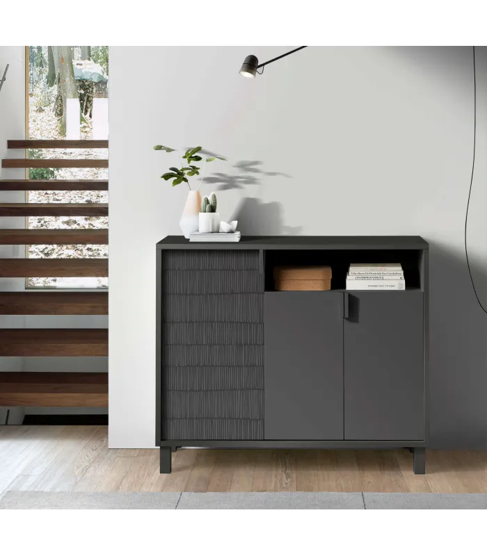 Recibidor zapatero 3 puertas con serigrafía bambú