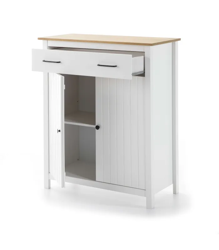 AUX. FURNITURE MIRANDA 2P1C WHITE/WAX