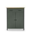 Mueble auxiliar 2 puertas 1 cajón Miranda acabado verde, 110 cm(alto) 90 cm(ancho) 40 cm(largo)