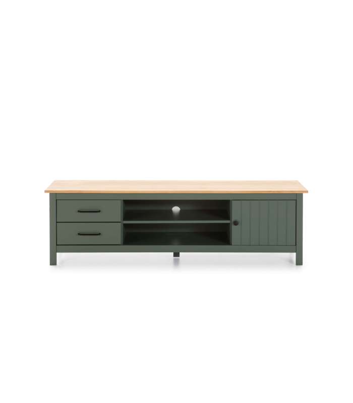 MKRIC Mesas TV Mueble para TV Miranda acabado verde, 47