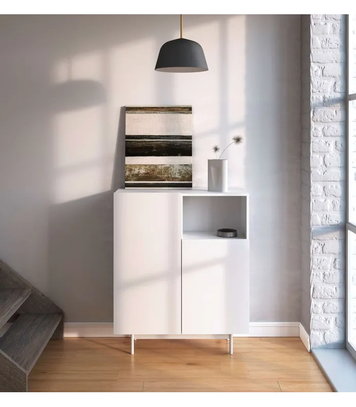 Mueble auxiliar 602-1 blanco, versátil y funcional.