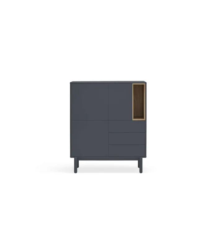 Mueble Corvo 3 puertas y 3 cajones gris antracita