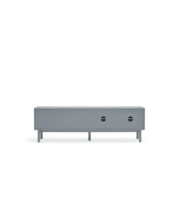 Mueble TV Corvo 2 puertas 2 cajones gris perla