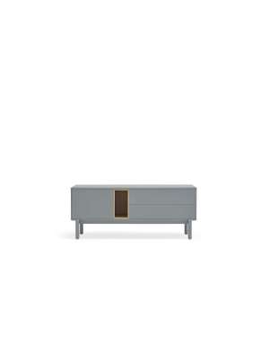 Mueble TV Corvo 1 puerta 2 cajones gris perla 140cm
