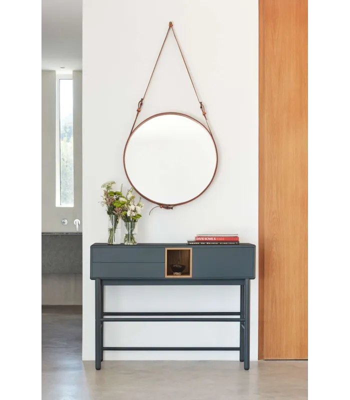 Console Corvo 1 porta 2 gavetas antracite 120cm