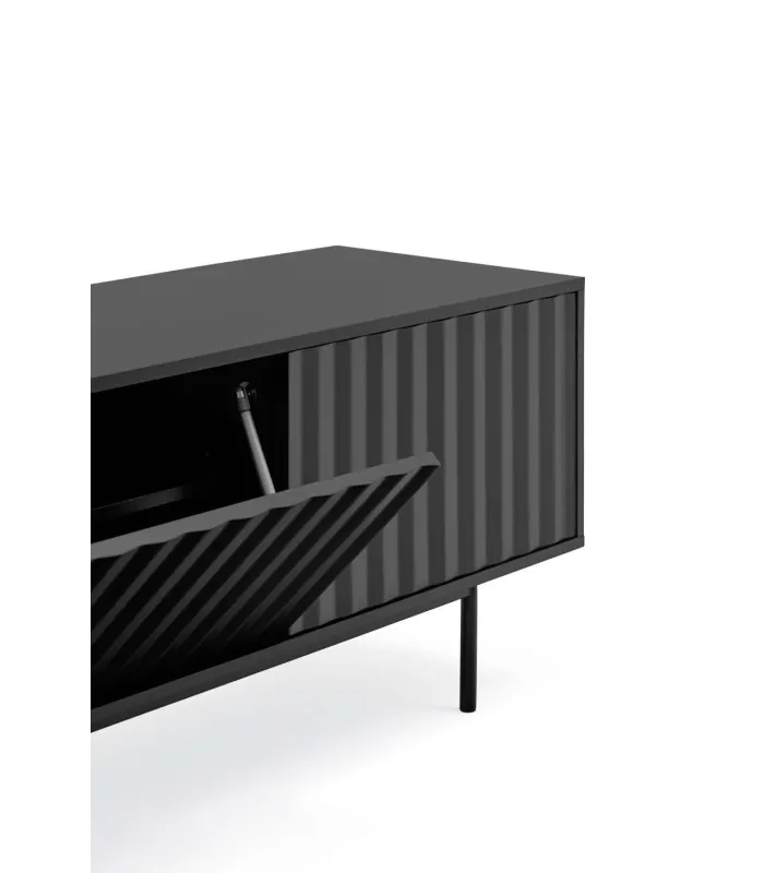 Mueble TV Sierra 3 puertas, negro, elegante y funcional
