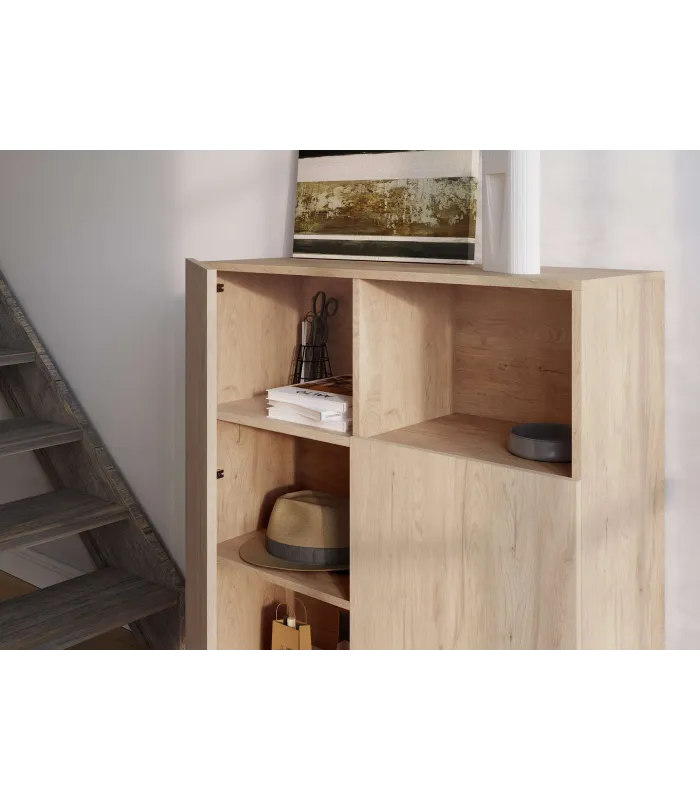 Mueble auxiliar modelo 602-1 roble 110x90x34 cm