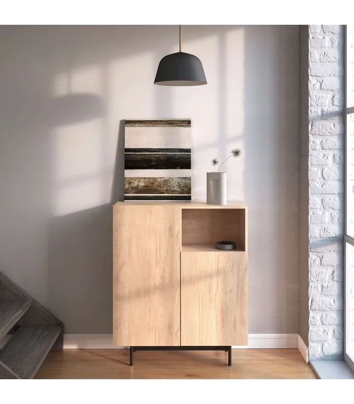 Mueble auxiliar modelo 602-1 roble 110x90x34 cm