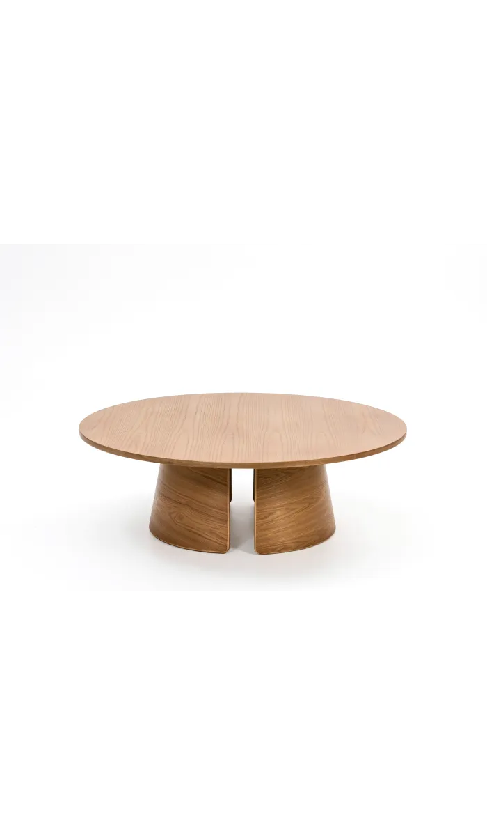 Mesa de centro Cep en acabado natural, 110x36.5 cm