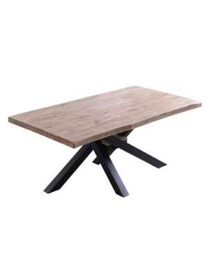 Mesa de jantar Xena 180 cm, carvalho mel/preto, elegante