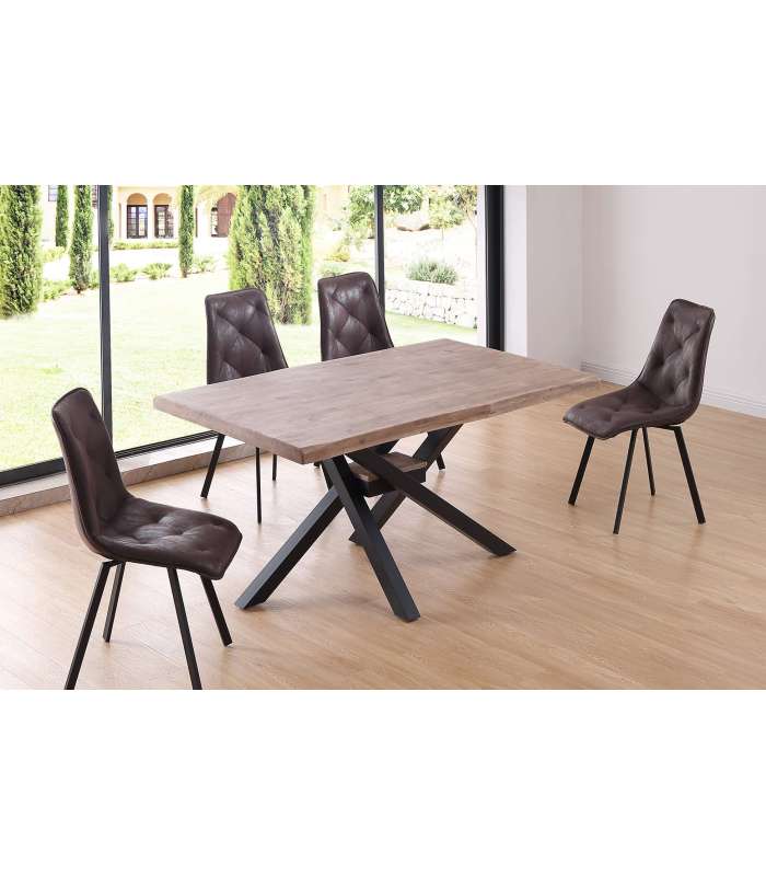 ADEC Mesas de salon Mesa de comedor fija Xena 150 tapa con