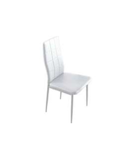 Pacote de 4 cadeiras Laia couro branco ou cinza 98 cm(altura)43