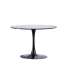 Round dining table Gina lacquered white or black.