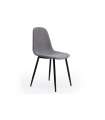 Pack de 4 sillas comedor Hall tapizado textil gris, 84cm(alto) 44,5cm(ancho) 54,5cm(largo)