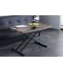 Up-Down Center Table, Extensible Lift Finished in Walnut and