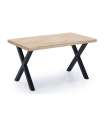 Mesa fixa X-Loft-140 acabamento de carvalho nordish / preto, 76 cm (alta)140 cm (largura)80 cm (largo)