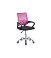 Silla de escritorio giratoria Vita acabado negro/rosa, 90/102 cm(alto)60 cm(ancho)60 cm(largo)