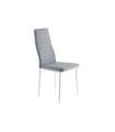 Pack de 4 sillas Niza para Salon o Cocina, tapizado textil gris/blanco, 103 cm(alto)45 cm(ancho)51 cm(largo)
