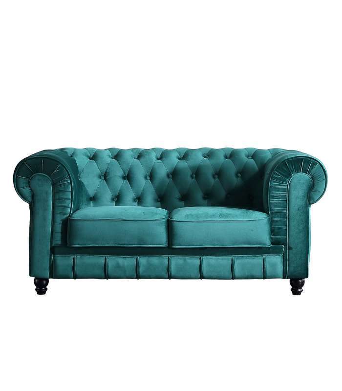 copy of 1, 2 or 3 seater Chesterfield sofa in Velvet fabric or