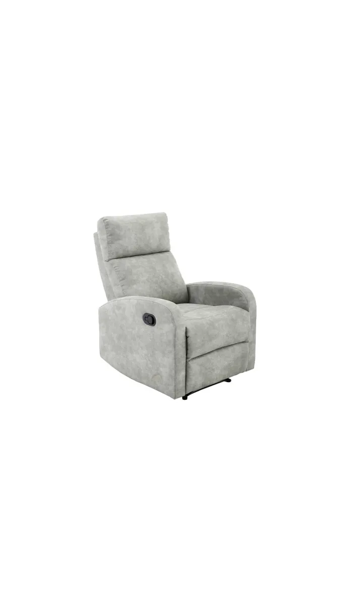 Sillón relax Bristol en terciopelo gris