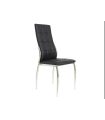 Pack de 4 sillas modelo Camila acabado en polipiel negro, 46 x 54 x 101/48 cm (largo x ancho x alto)