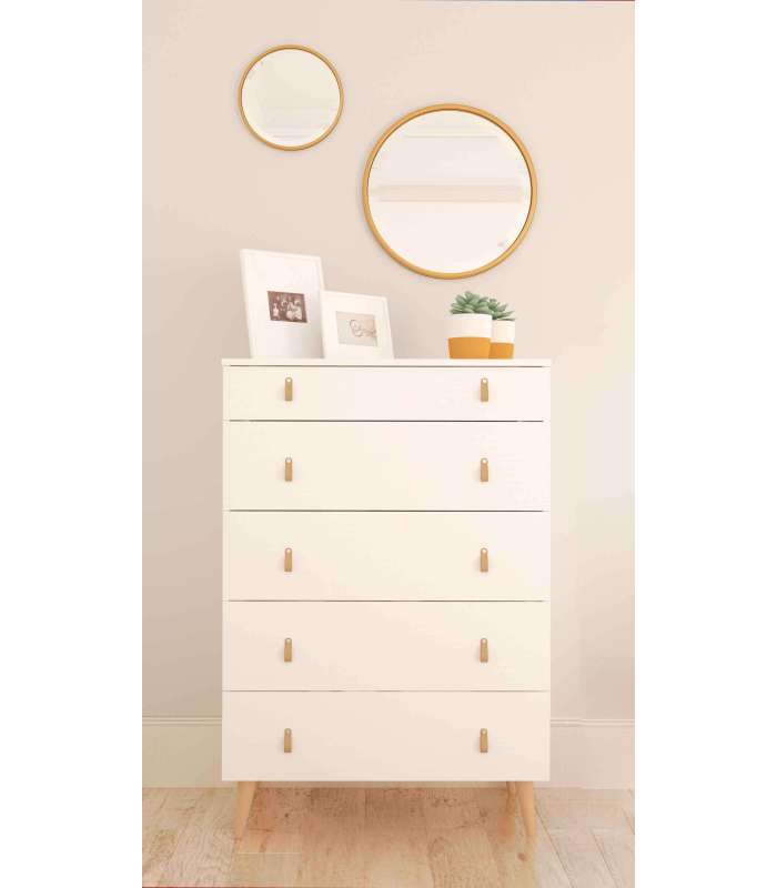 copy of Chifonier 6 White Lacquered Bedroom Drawers