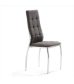 Pacote de 4 cadeiras modelo PETRA cinza claro, acabamento em tecido castanho ou cinzento escuro, 46 x 54 x 101/48 cm (C x L x A)