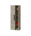 Coluna de casa de banho suspensa com uma porta e prateleiras acabamento em carvalho 135 cm(altura) 50 cm(largura) 25 cm(comprime
