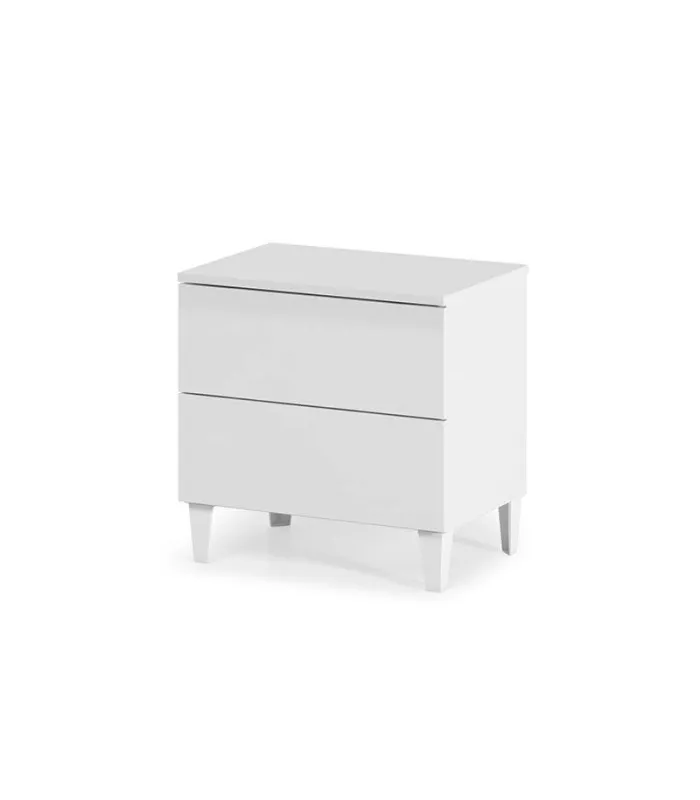 Table at night 2 white Diva drawers