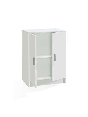 Armario multiusos bajo Milán en blanco