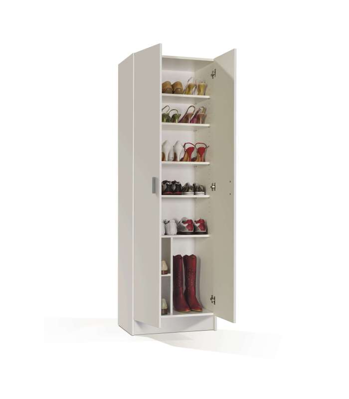 Armoire Milan à 2 portes en finition blanche 59 cm (largeur)