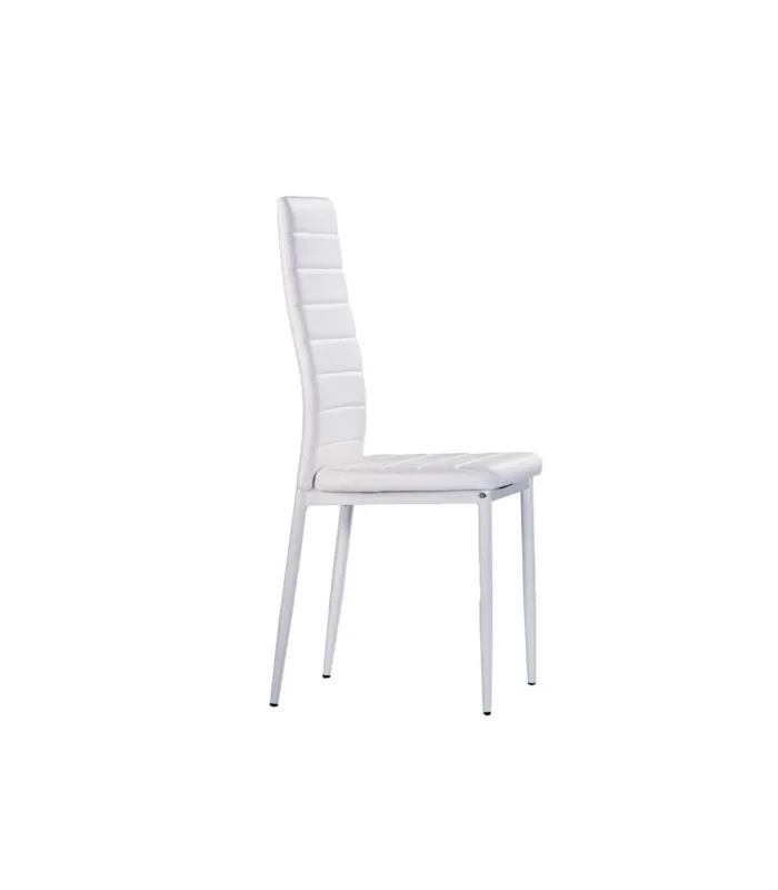 Ensemble de table et 4 chaises Alma en blanc.