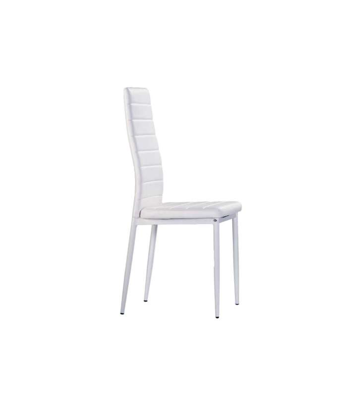 Nuria table set and 4 white claudia chairs