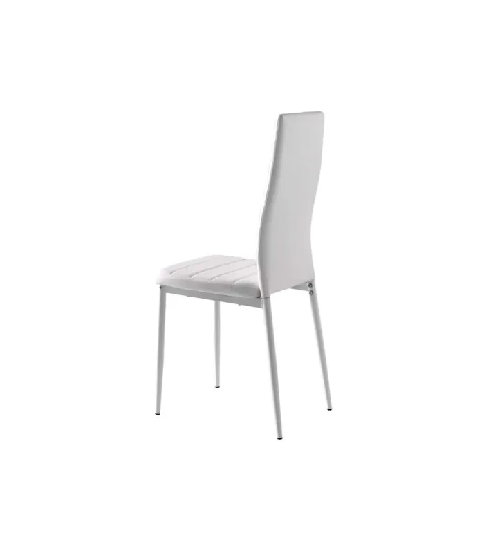 Ensemble de table et 4 chaises Alma en blanc.