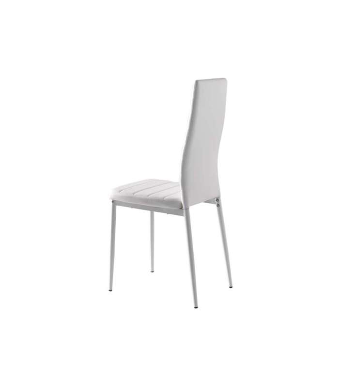 Nuria table set and 4 white claudia chairs