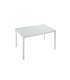Conjunto de mesa e 4 cadeiras Alma em branco.