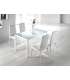 Conjunto de mesa e 4 cadeiras Alma em branco.