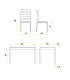 Conjunto de mesa e 4 cadeiras Alma em branco.