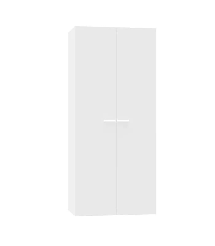 Armario ropero 2 puertas blancas, 79x180x52 cm