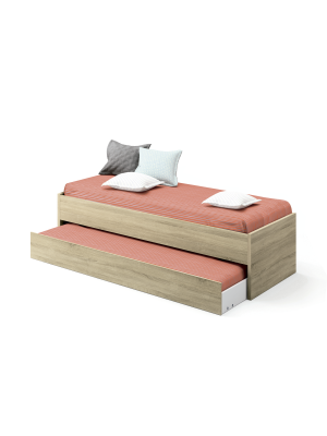 Cama nido Tibet en roble cambrian, 54x202x97 cm