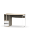 Mesa de escritorio Nolita acabado blanco/roble aurora, 74cm(Alto) 120cm(Ancho) 55cm(Fondo