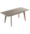 Mesa de jantar extensa Genova finish Roble Honey, 76cm (alta) 140/180cm (largura) 80cm (largo)