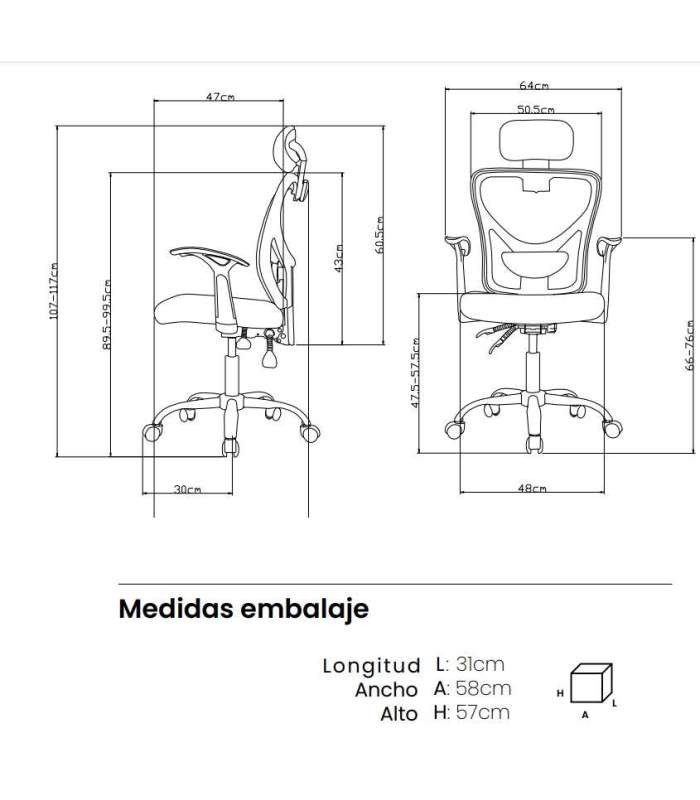 copy of Liftable swivel office armchair 5 colors