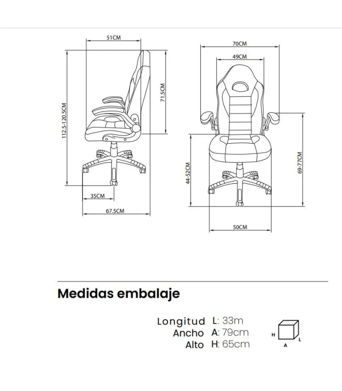 Silla de escritorio Victoria, ergonómica y personalizable