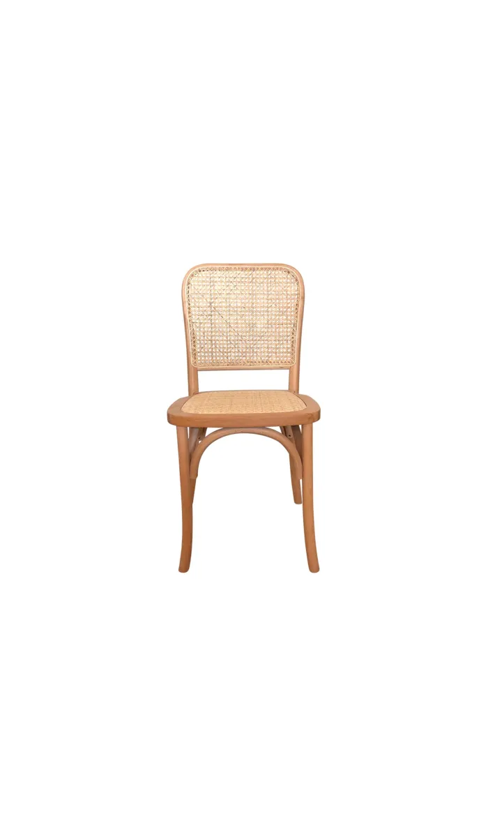 Pack de 2 sillas Toscana en madera y rattán