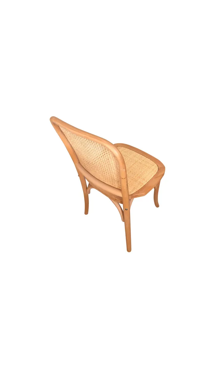 Pack de 2 sillas Toscana en madera y rattán